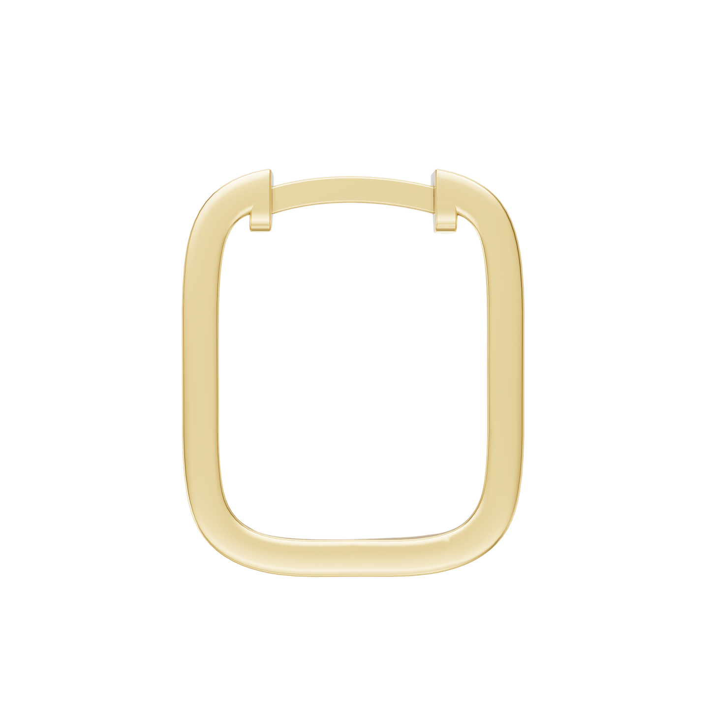 Yellow Gold-Empress Baguette Huggie Earrings_view=SIDE