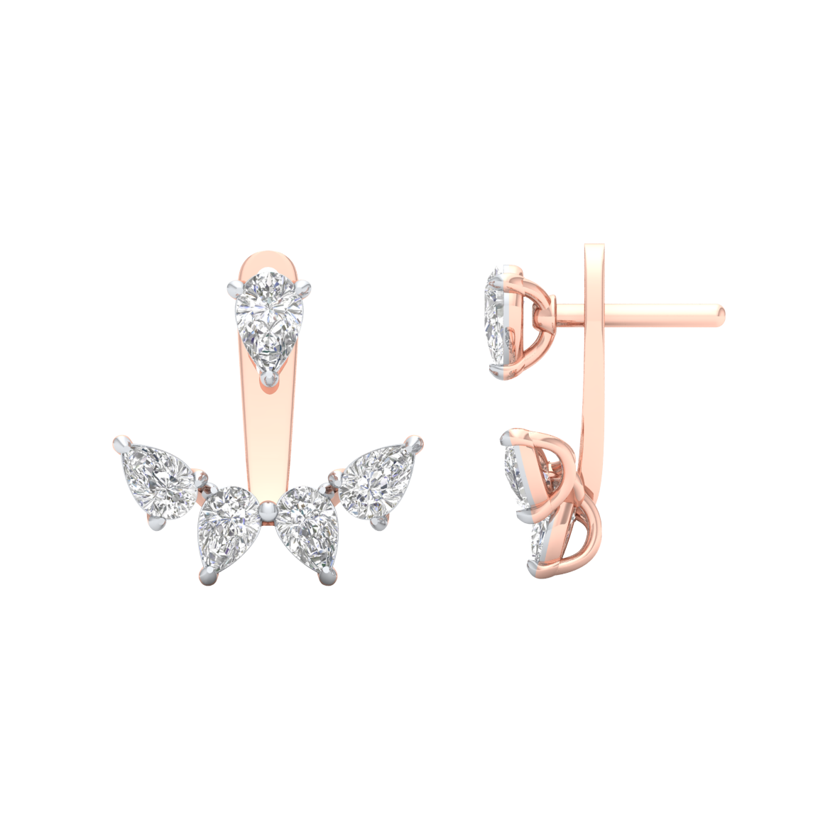 Pink Gold-Moonbeam Lab-Grown Diamond Stud Earrings_view=SIDE