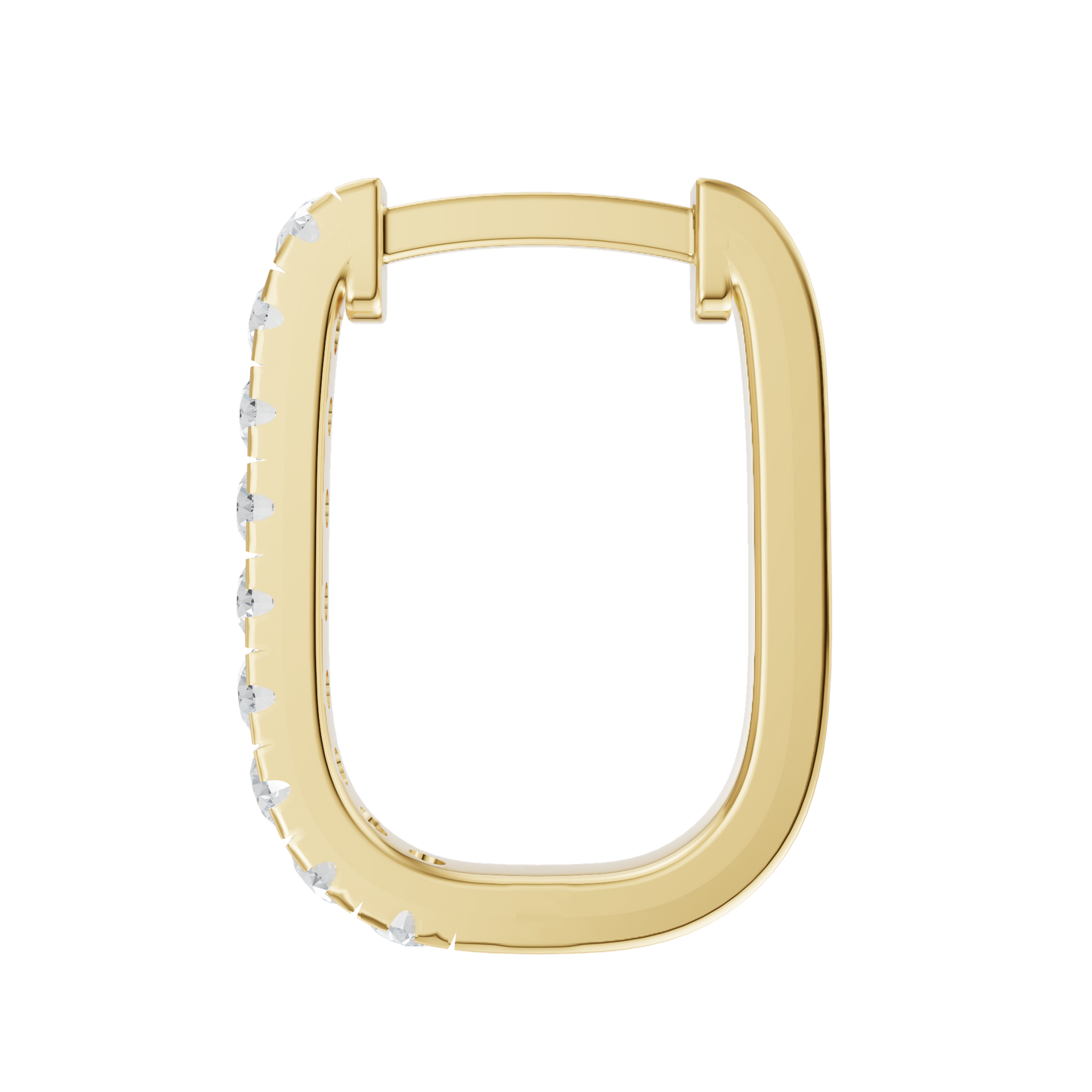 Yellow Gold-Eirene Huggie Earrings_view=SIDE