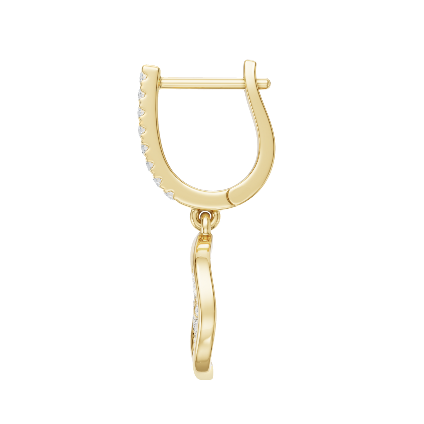Yellow Gold-Atom Earrings_view=SIDE