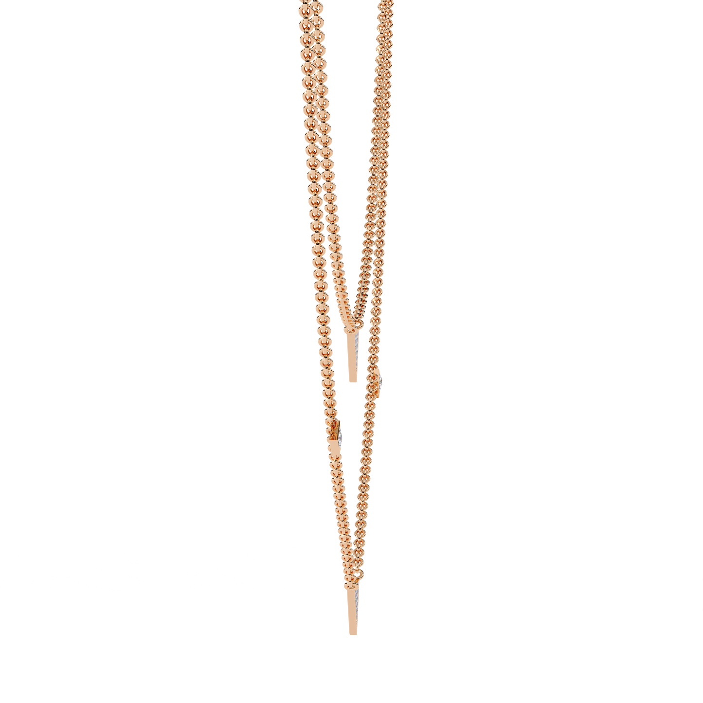 Pink Gold-Nova Necklace Lab Diamond_view=SIDE