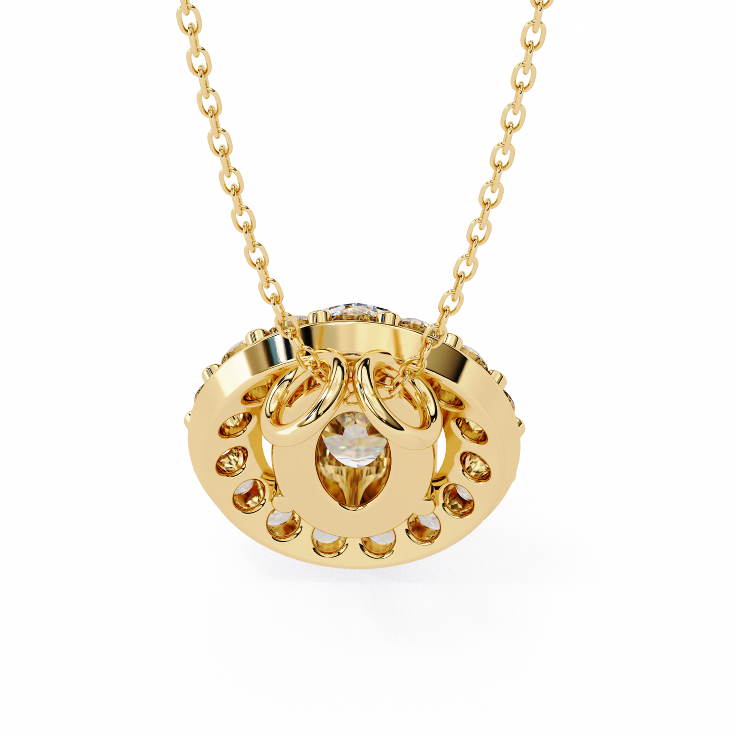 Yellow Gold-Astral Solitaire Pendant Lab Diamond_view=BACK
