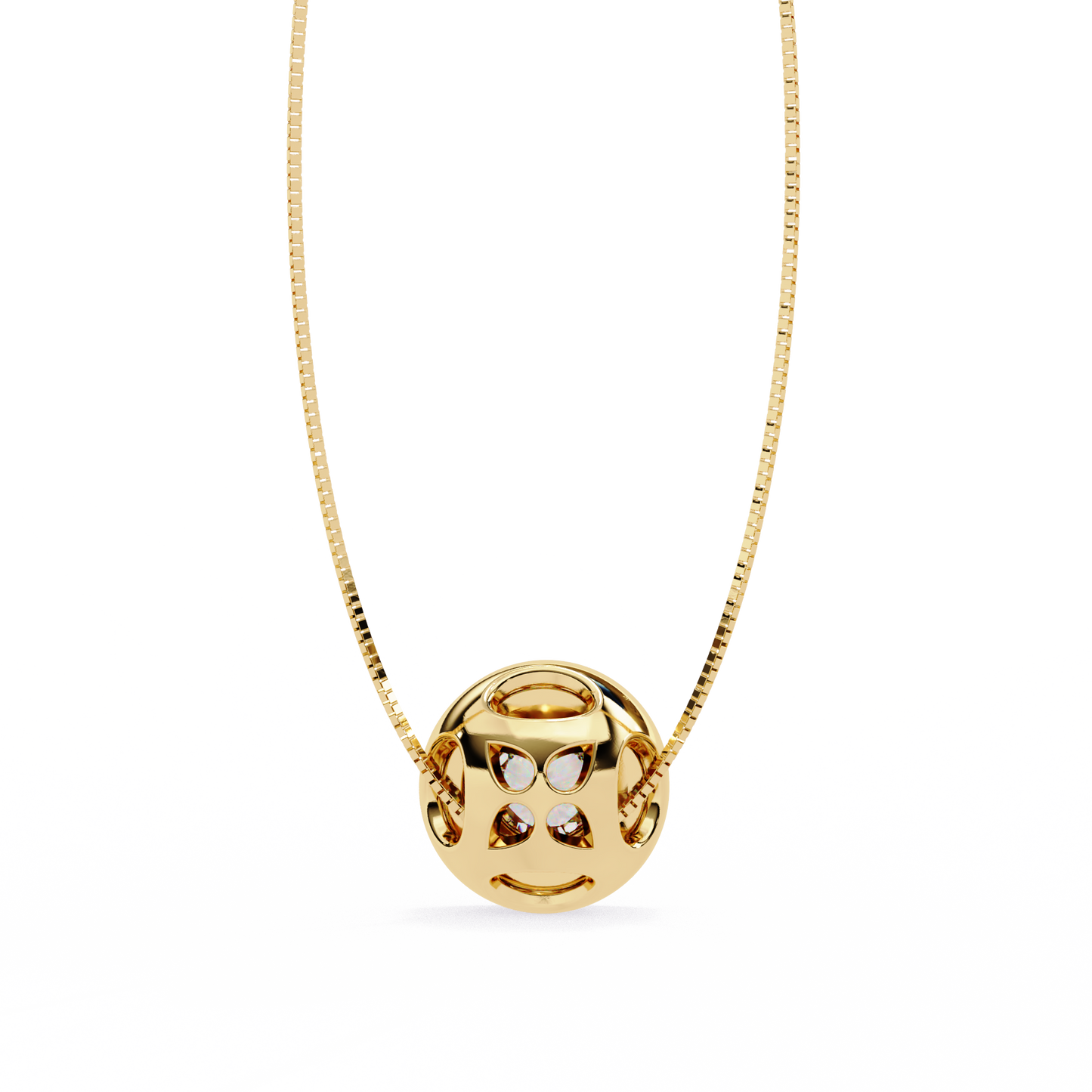 Yellow Gold-Io Solitaire Pendant Lab Diamond_view=BACK