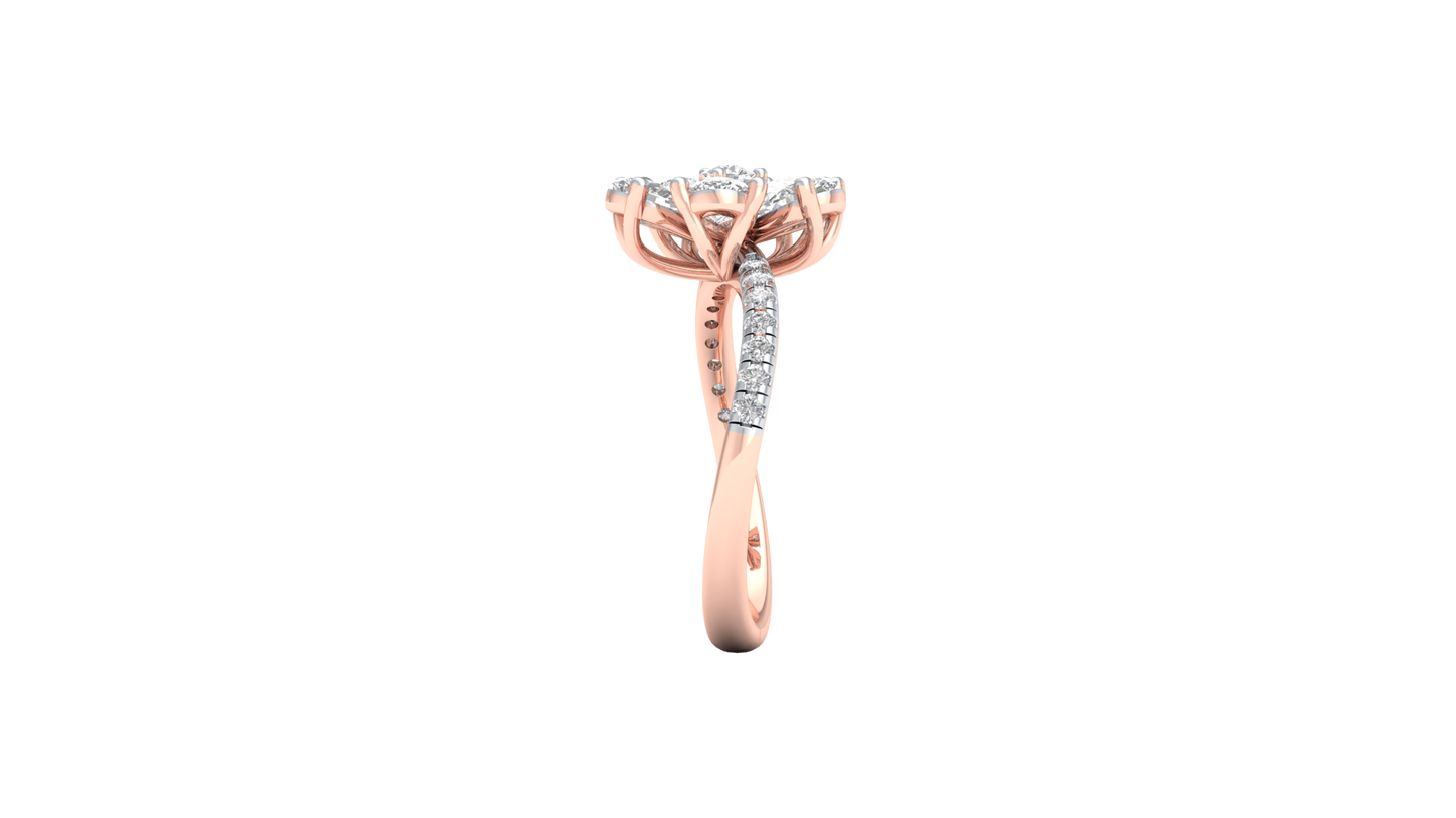 Pink Gold-Supernova Statement Lab-Grown Diamond Engagement Ring_view=SIDE