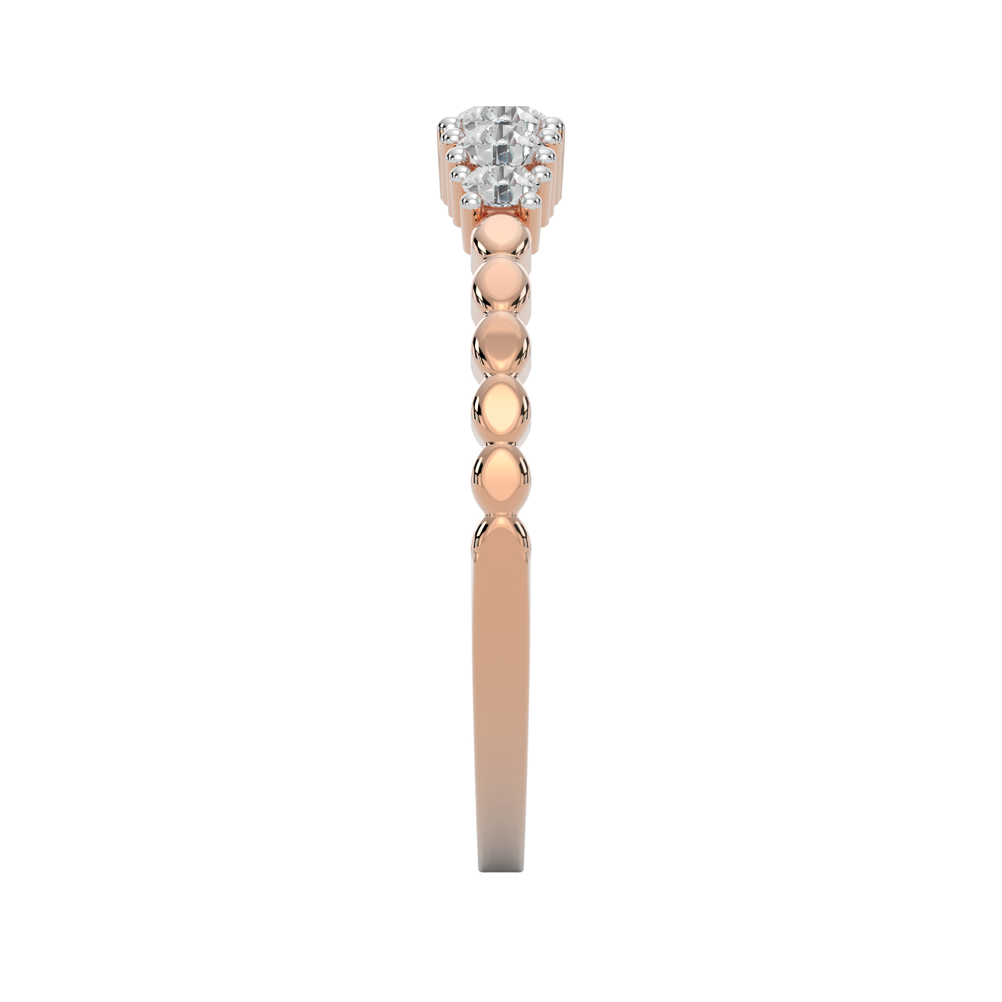 Pink Gold-Horizon Contemporary Lab-Grown Diamond Band_view=SIDE