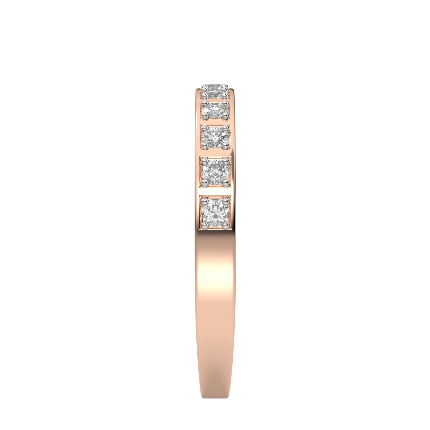 Pink Gold-Eclipse Lab-Grown Diamond Band_view=SIDE