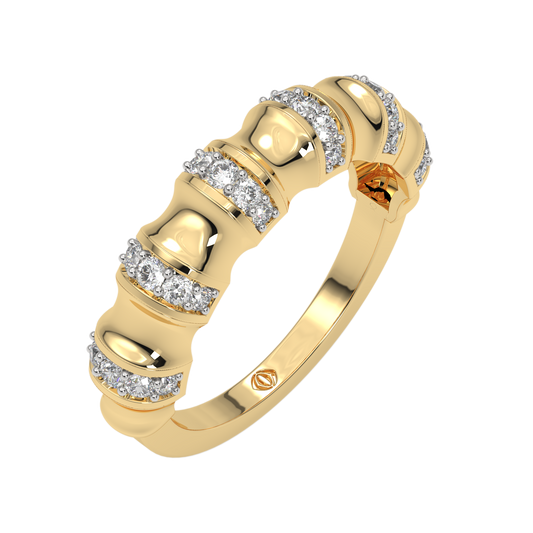 Yellow Gold-Aurora Lab-Grown Diamond Band_view=3DV