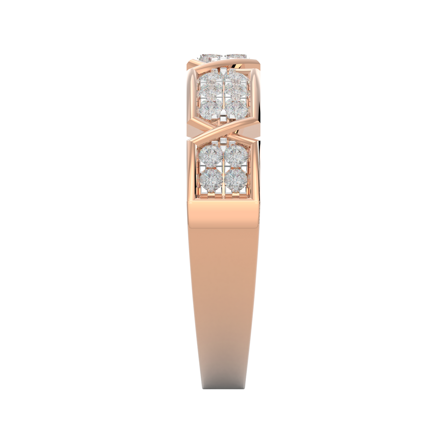 Pink Gold-Solstice Lab-Grown Diamond Band_view=SIDE