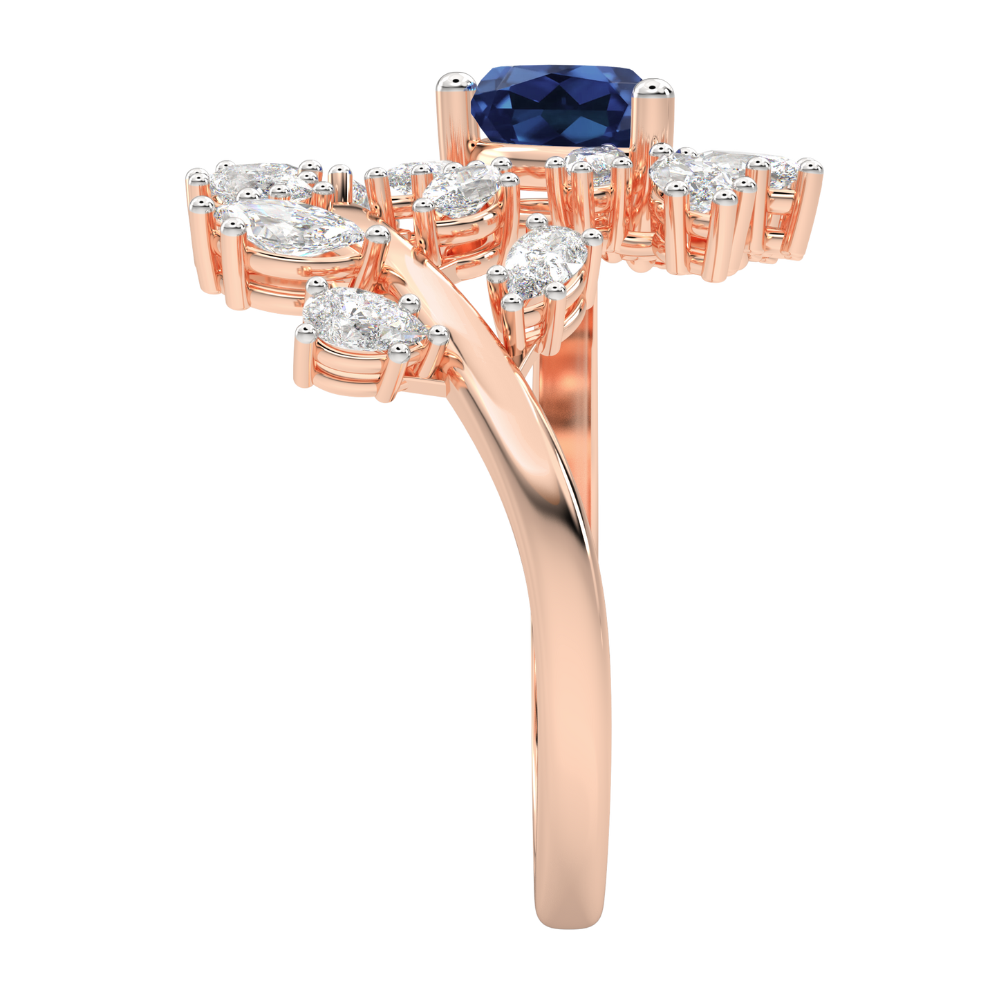 Pink Gold-Aurora Vintage-Inspired Lab-Grown Diamond Cocktail Ring_view=SIDE
