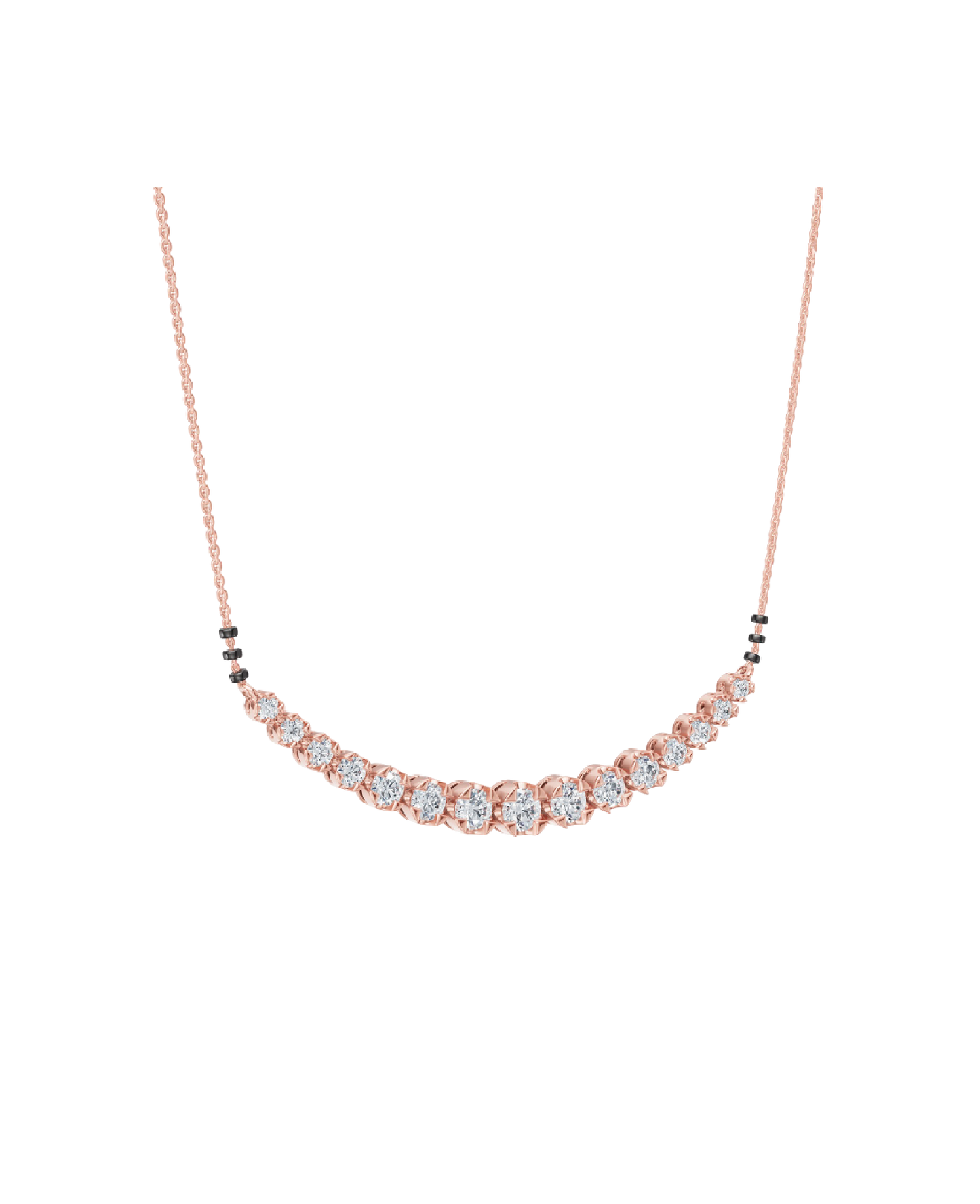 Pink Gold-Castor Necklace Lab Diamond_view=3DV