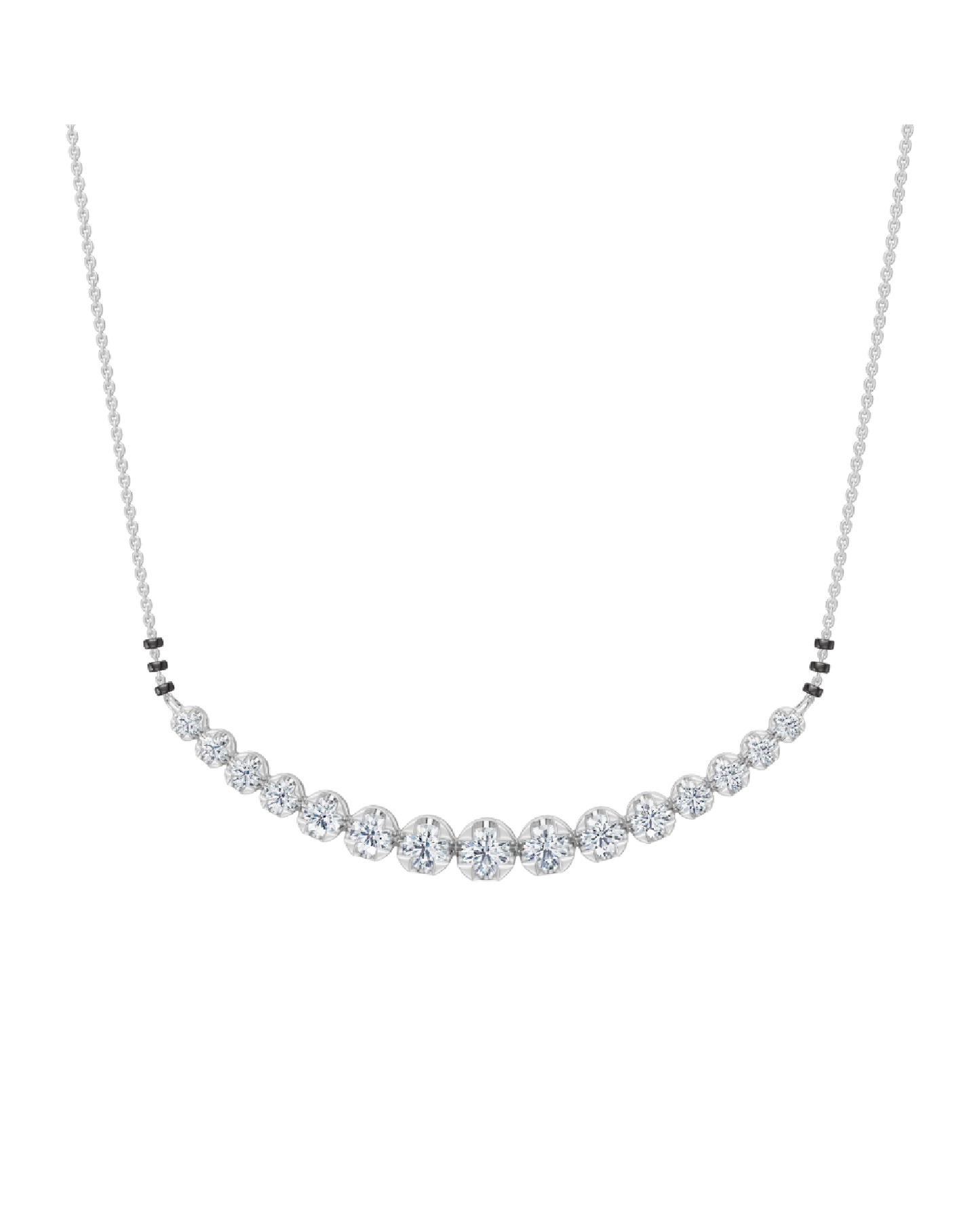 White Gold-Castor Necklace Lab Diamond_view=FRONT