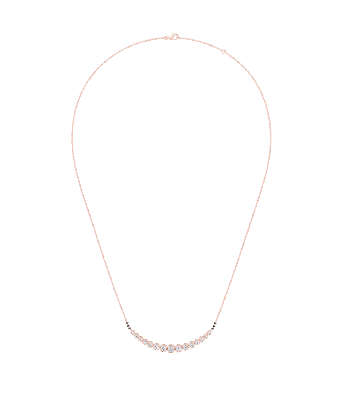 Pink Gold-Castor Necklace Lab Diamond_view=OPEN