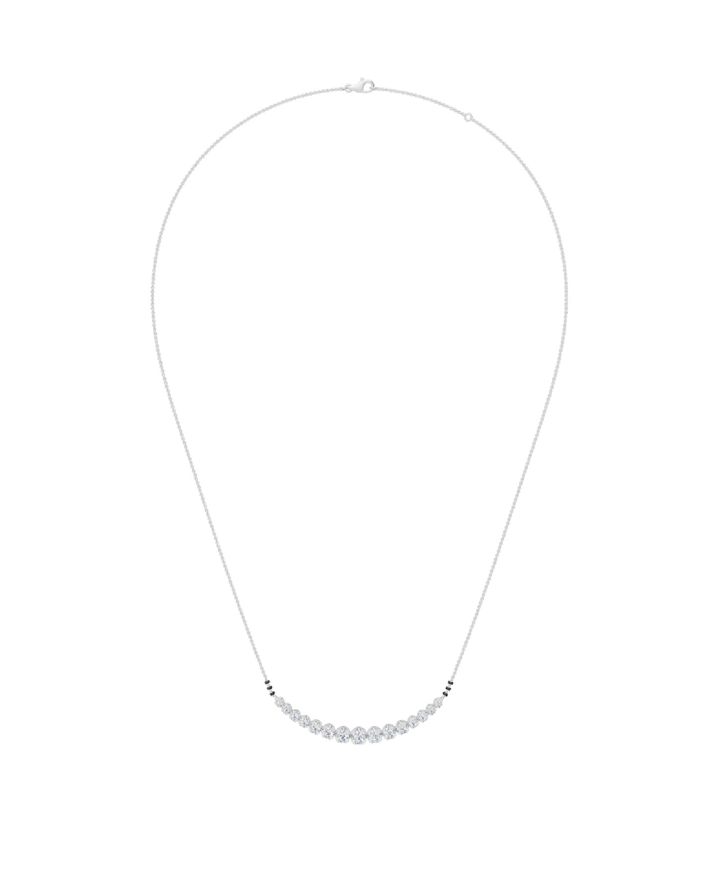 White Gold-Castor Necklace Lab Diamond_view=OPEN