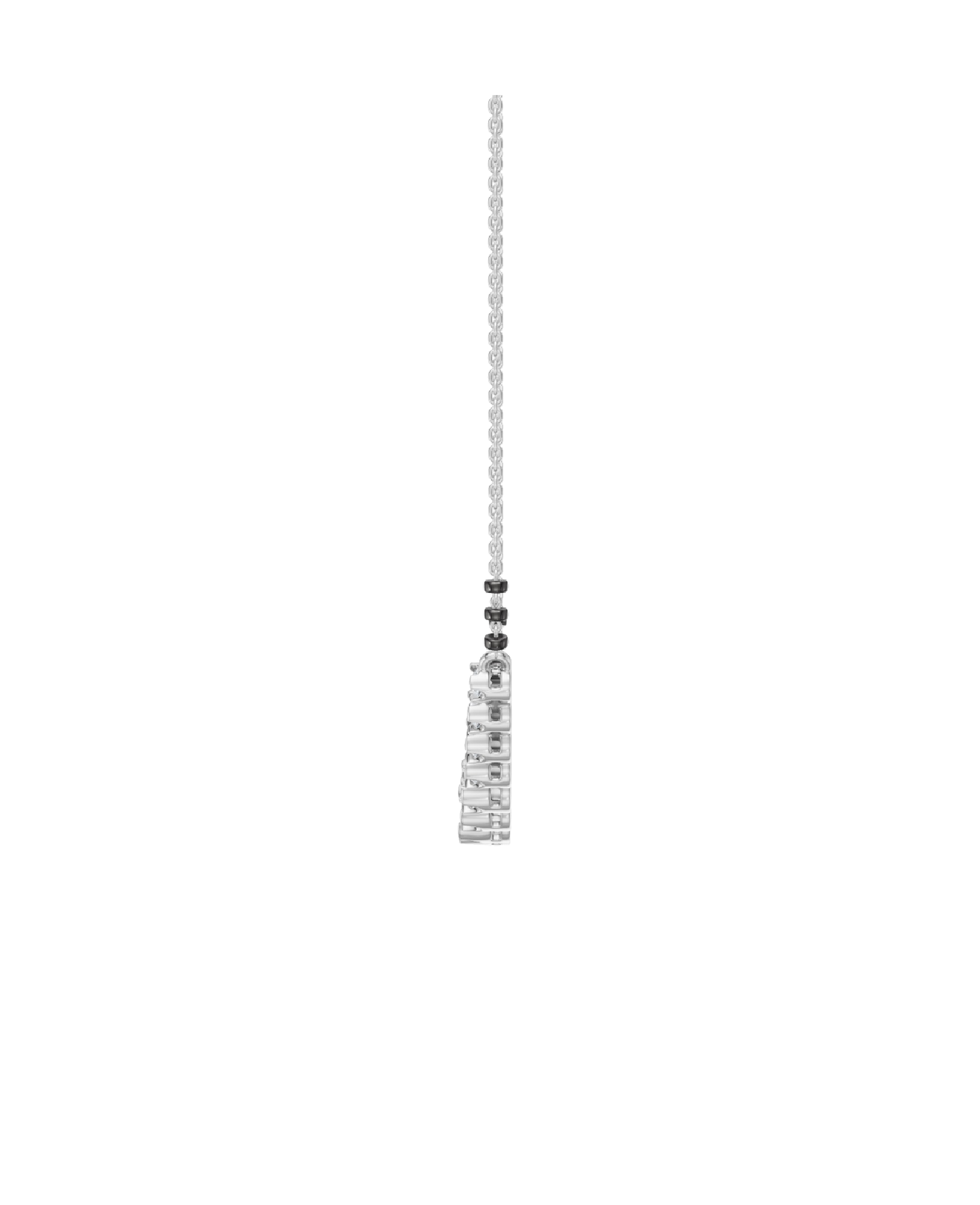 White Gold-Castor Necklace Lab Diamond_view=SIDE