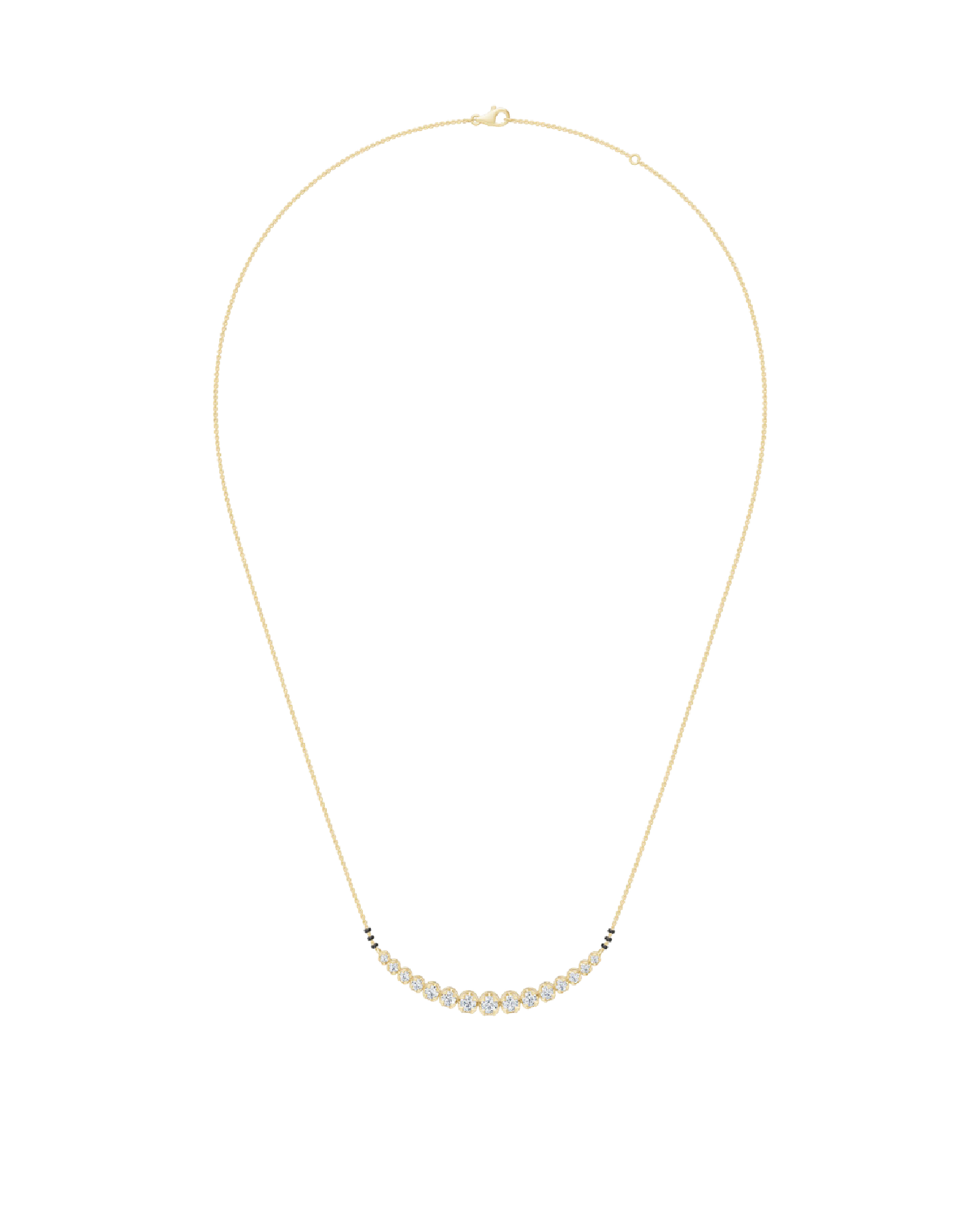 Yellow Gold-Castor Necklace Lab Diamond_view=OPEN