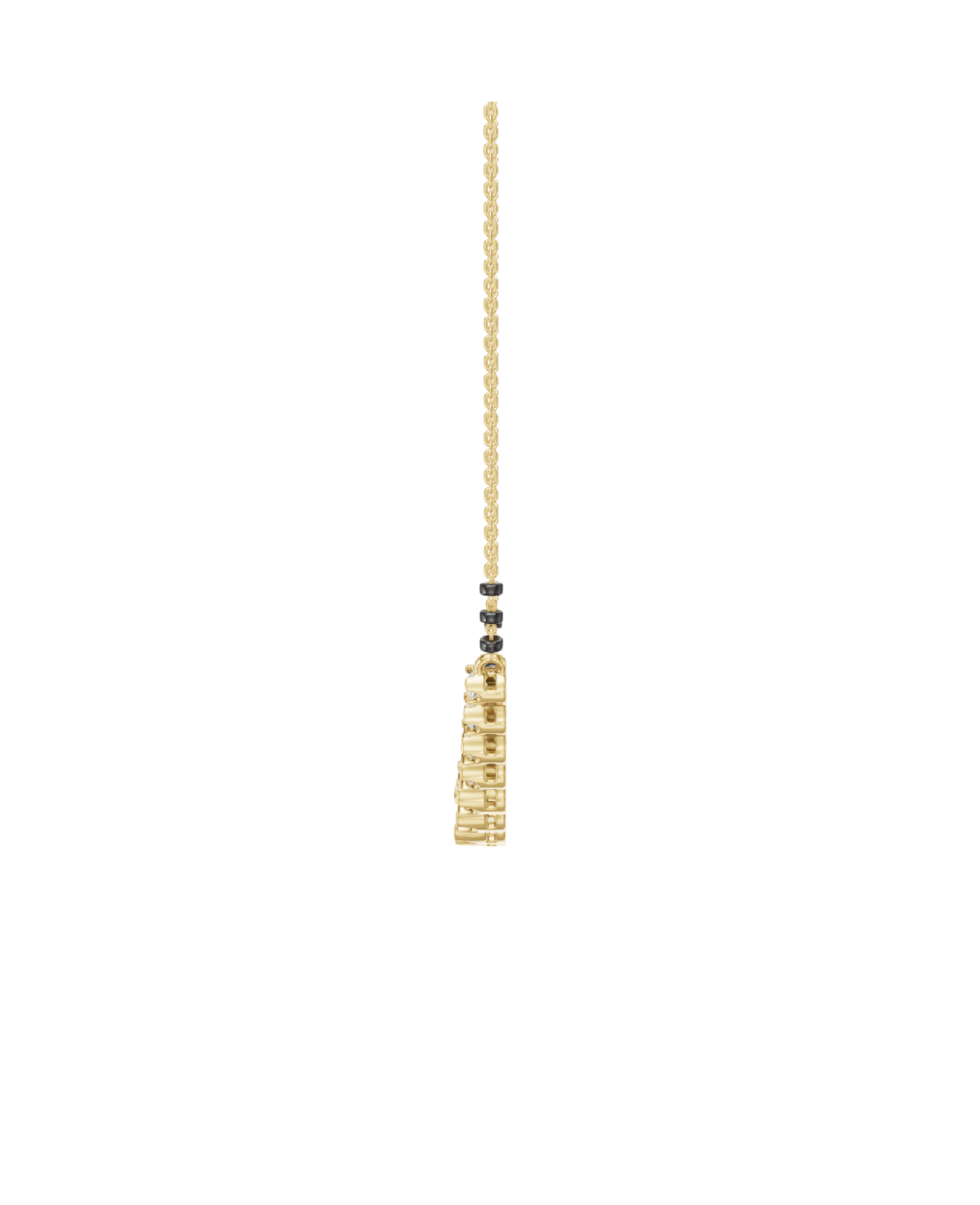 Yellow Gold-Castor Necklace Lab Diamond_view=SIDE