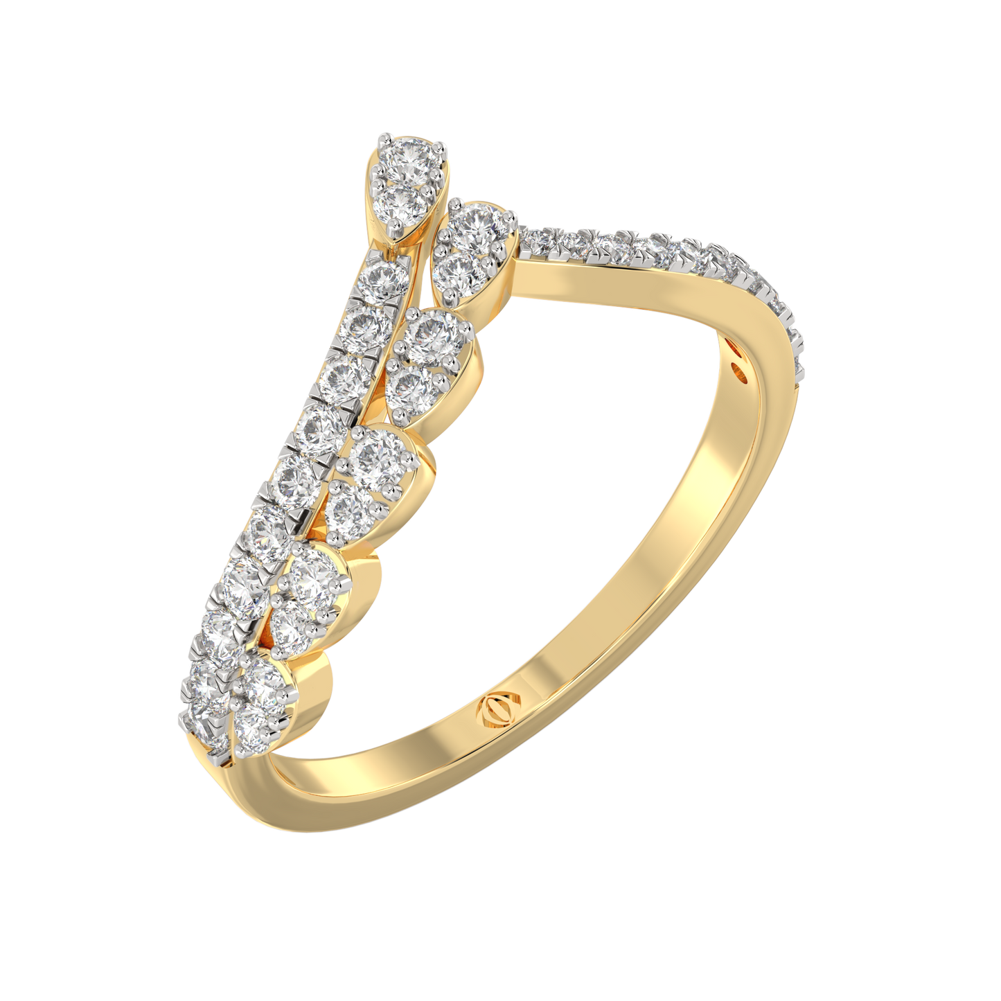 Yellow Gold-Serenity Lab-Grown Diamond Ring_view=3DV