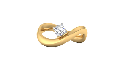 Yellow Gold-Cosmic Round Lab-Grown Diamond Ring_view=3DH