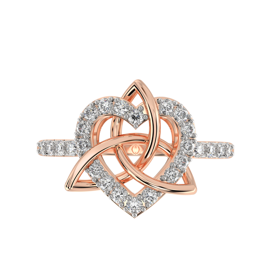 Pink Gold-Foundation Delicate Rings Lab-Grown Diamond Ring_view=TOP