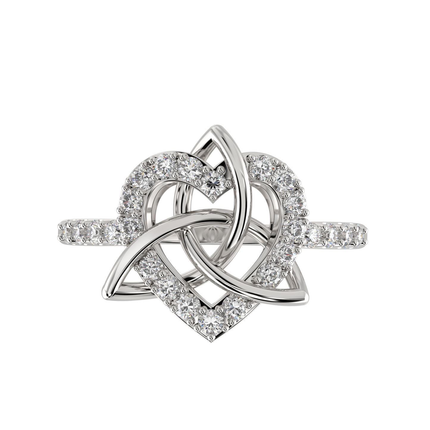 White Gold-Foundation Delicate Rings Lab-Grown Diamond Ring_view=TOP