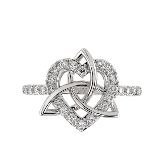 White Gold-Foundation Delicate Rings Lab-Grown Diamond Ring_view=TOP