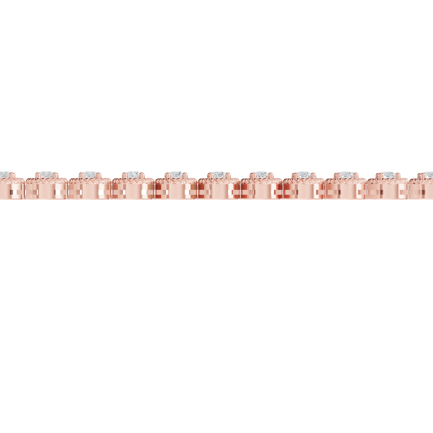 Pink Gold-Lumina Minimal Lab-Grown Diamond Bracelet_view=SIDE