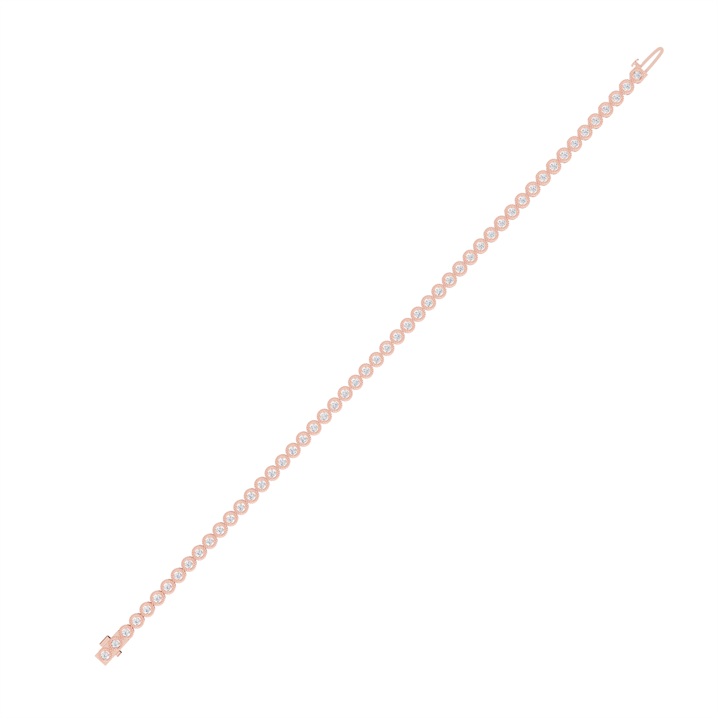 Pink Gold-Lumina Minimal Lab-Grown Diamond Bracelet_view=TOP