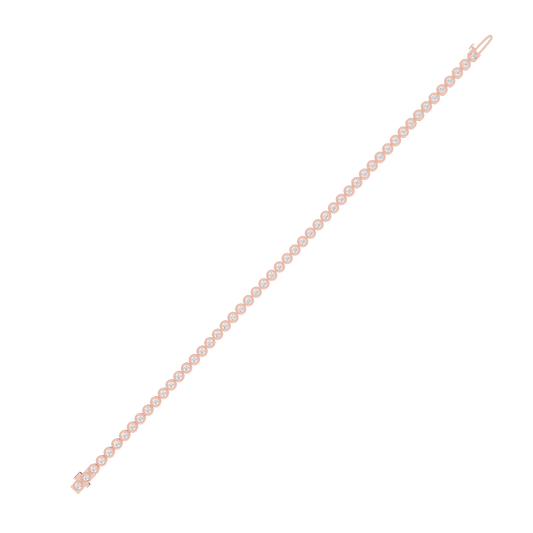 Pink Gold-Lumina Minimal Lab-Grown Diamond Bracelet_view=TOP