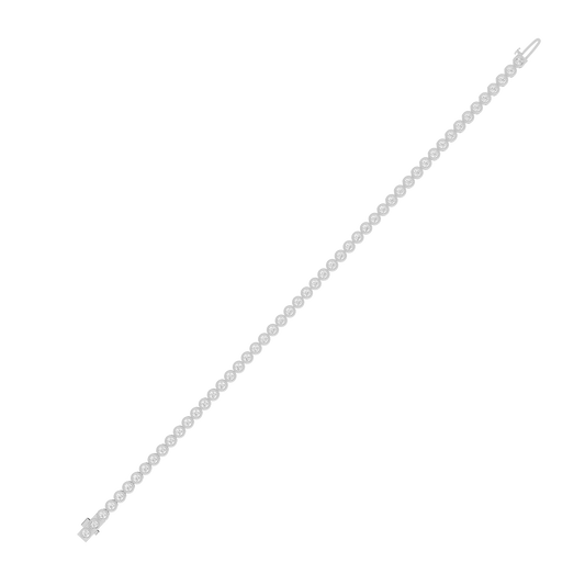 White Gold-Lumina Minimal Lab-Grown Diamond Bracelet_view=TOP