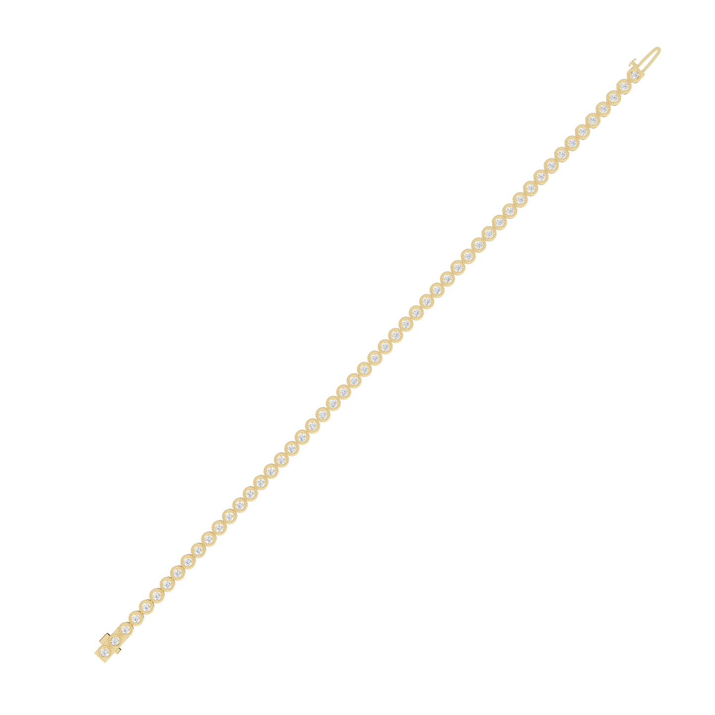 Yellow Gold-Lumina Minimal Lab-Grown Diamond Bracelet_view=TOP