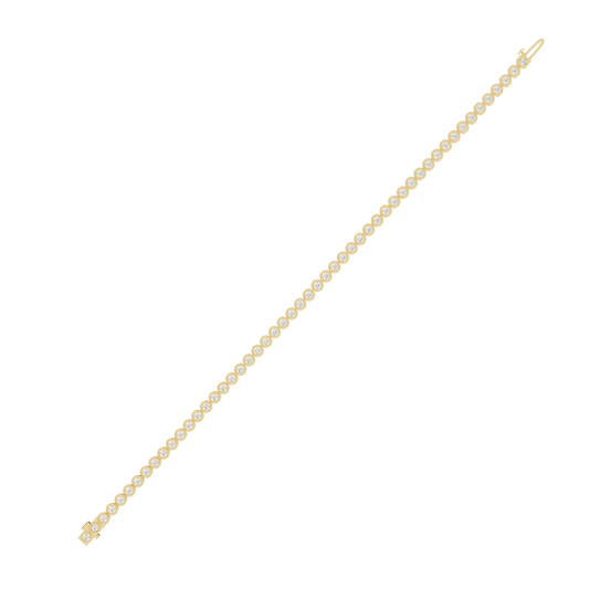 Yellow Gold-Lumina Minimal Lab-Grown Diamond Bracelet_view=TOP