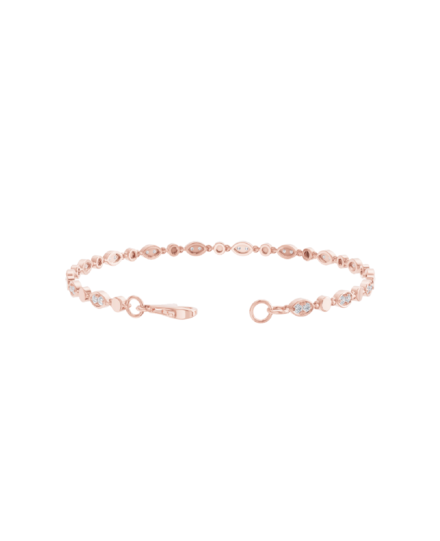Pink Gold-Radiant Chain Lab-Grown Diamond Bracelet_view=OPEN