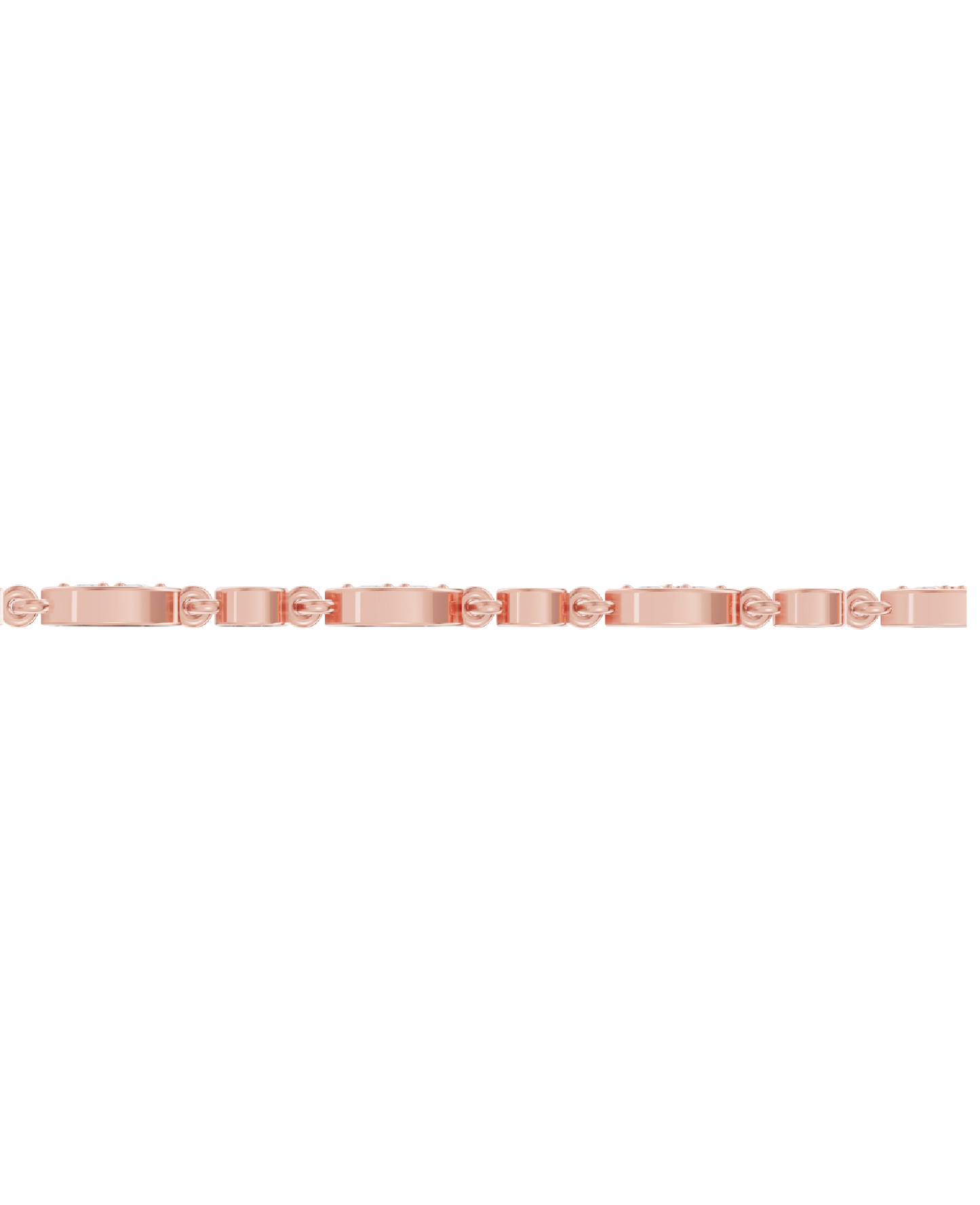 Pink Gold-Radiant Chain Lab-Grown Diamond Bracelet_view=SIDE