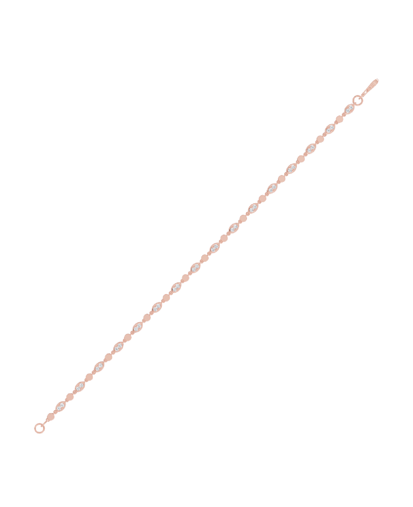 Pink Gold-Radiant Chain Lab-Grown Diamond Bracelet_view=TOP