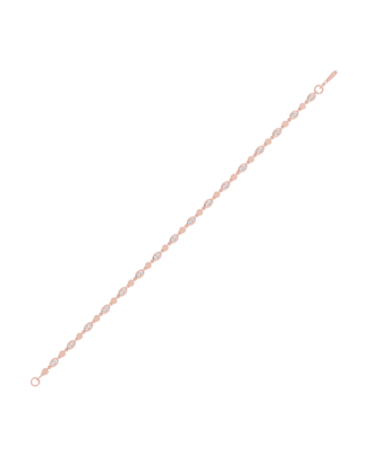 Pink Gold-Radiant Chain Lab-Grown Diamond Bracelet_view=TOP