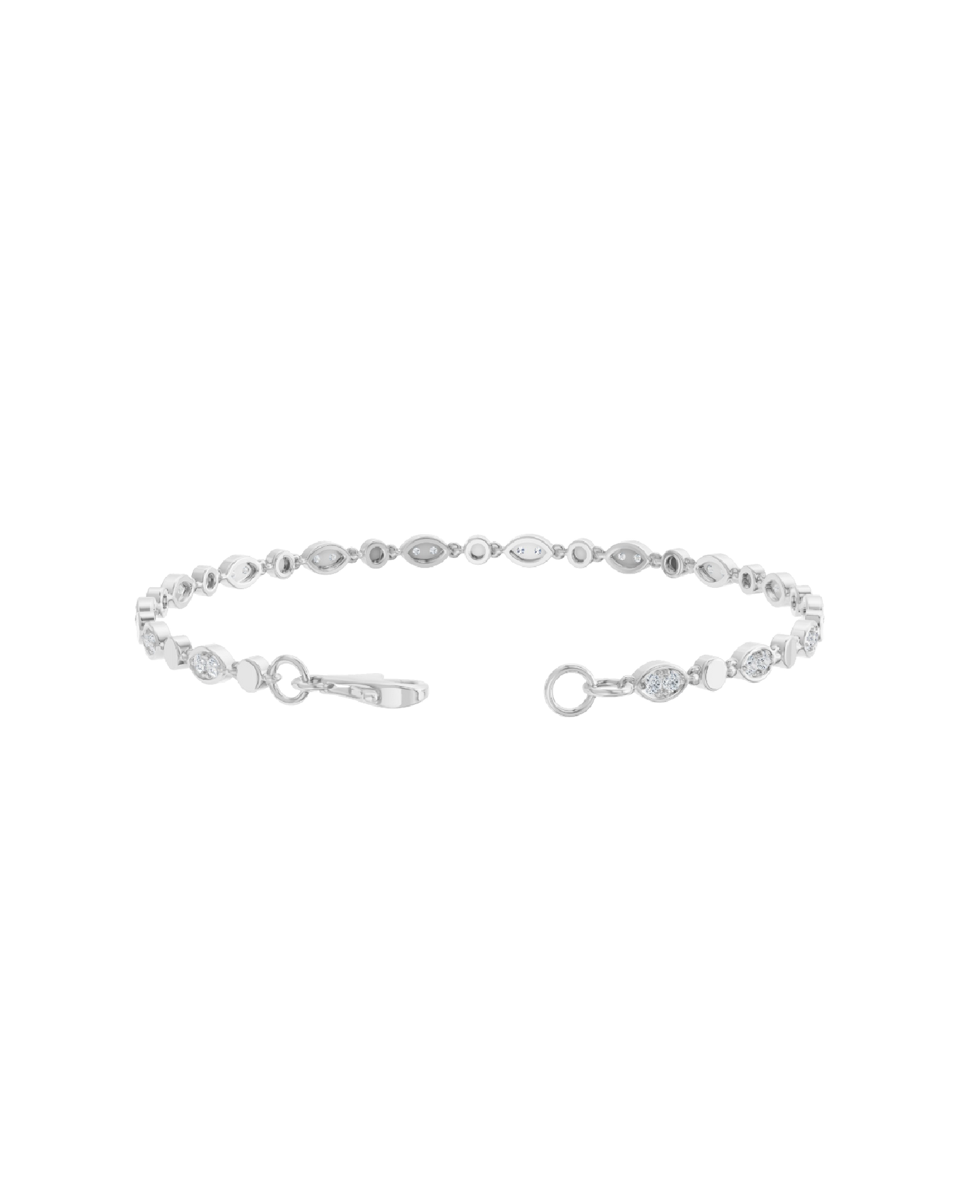 White Gold-Radiant Chain Lab-Grown Diamond Bracelet_view=OPEN