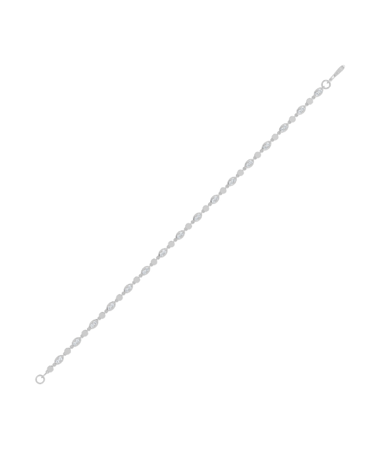 White Gold-Radiant Chain Lab-Grown Diamond Bracelet_view=TOP