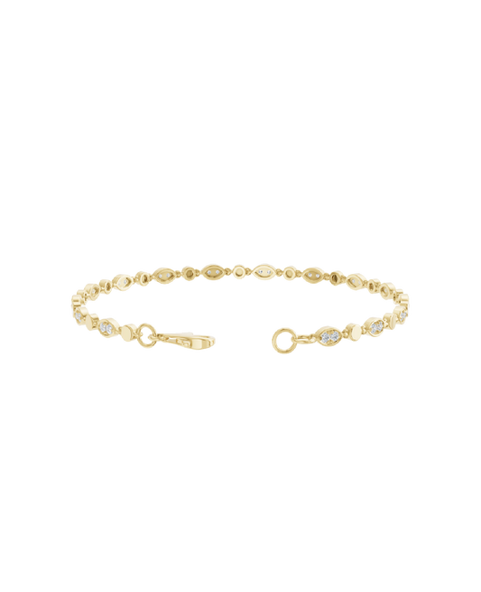Yellow Gold-Radiant Chain Lab-Grown Diamond Bracelet_view=OPEN