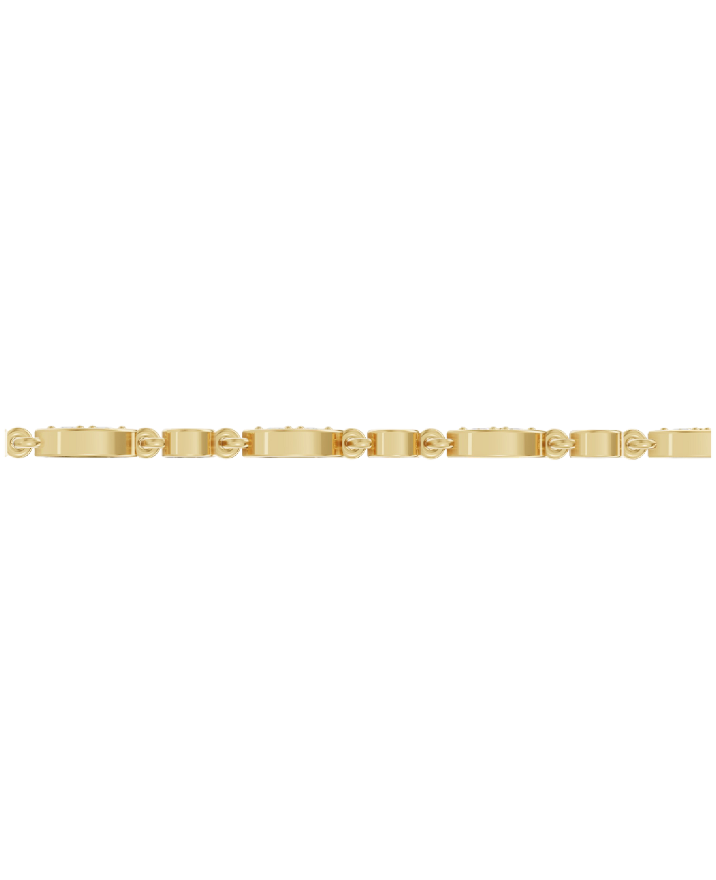 Yellow Gold-Radiant Chain Lab-Grown Diamond Bracelet_view=SIDE