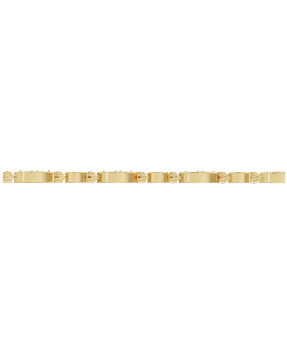 Yellow Gold-Radiant Chain Lab-Grown Diamond Bracelet_view=SIDE