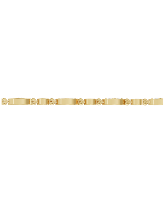 Yellow Gold-Radiant Chain Lab-Grown Diamond Bracelet_view=SIDE