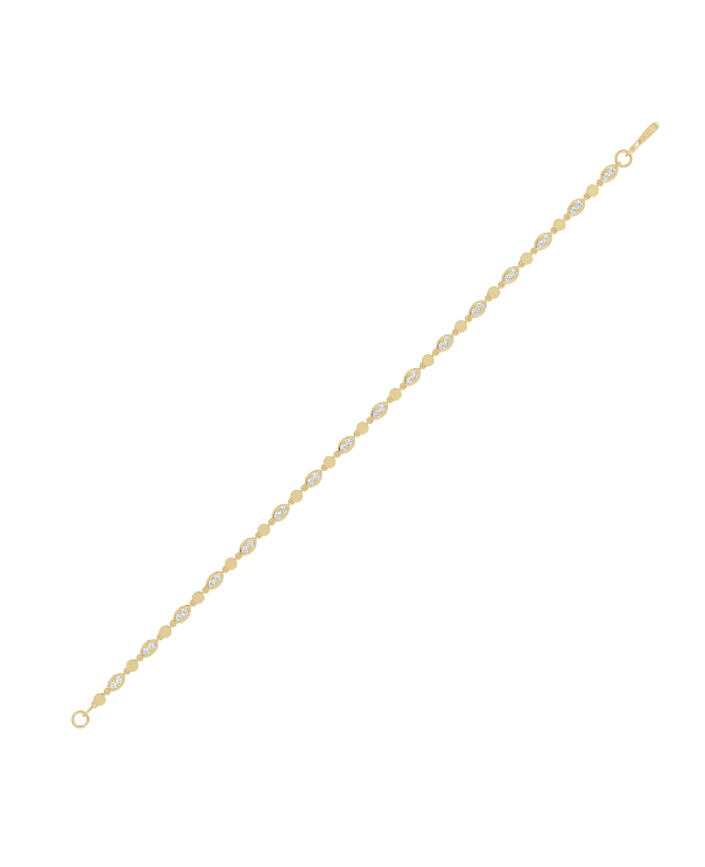 Yellow Gold-Radiant Chain Lab-Grown Diamond Bracelet_view=TOP