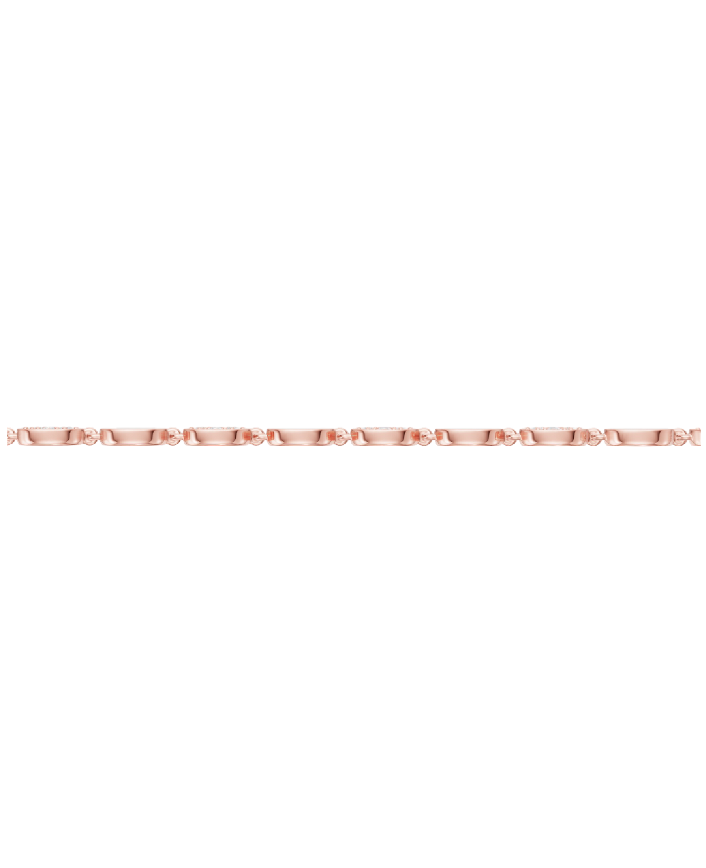 Pink Gold-Infinity Line Textured Gold Bracelet- Lab-Grown Diamond Bracelet_view=SIDE