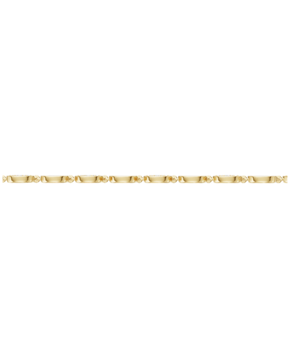 Yellow Gold-Infinity Line Textured Gold Bracelet- Lab-Grown Diamond Bracelet_view=SIDE
