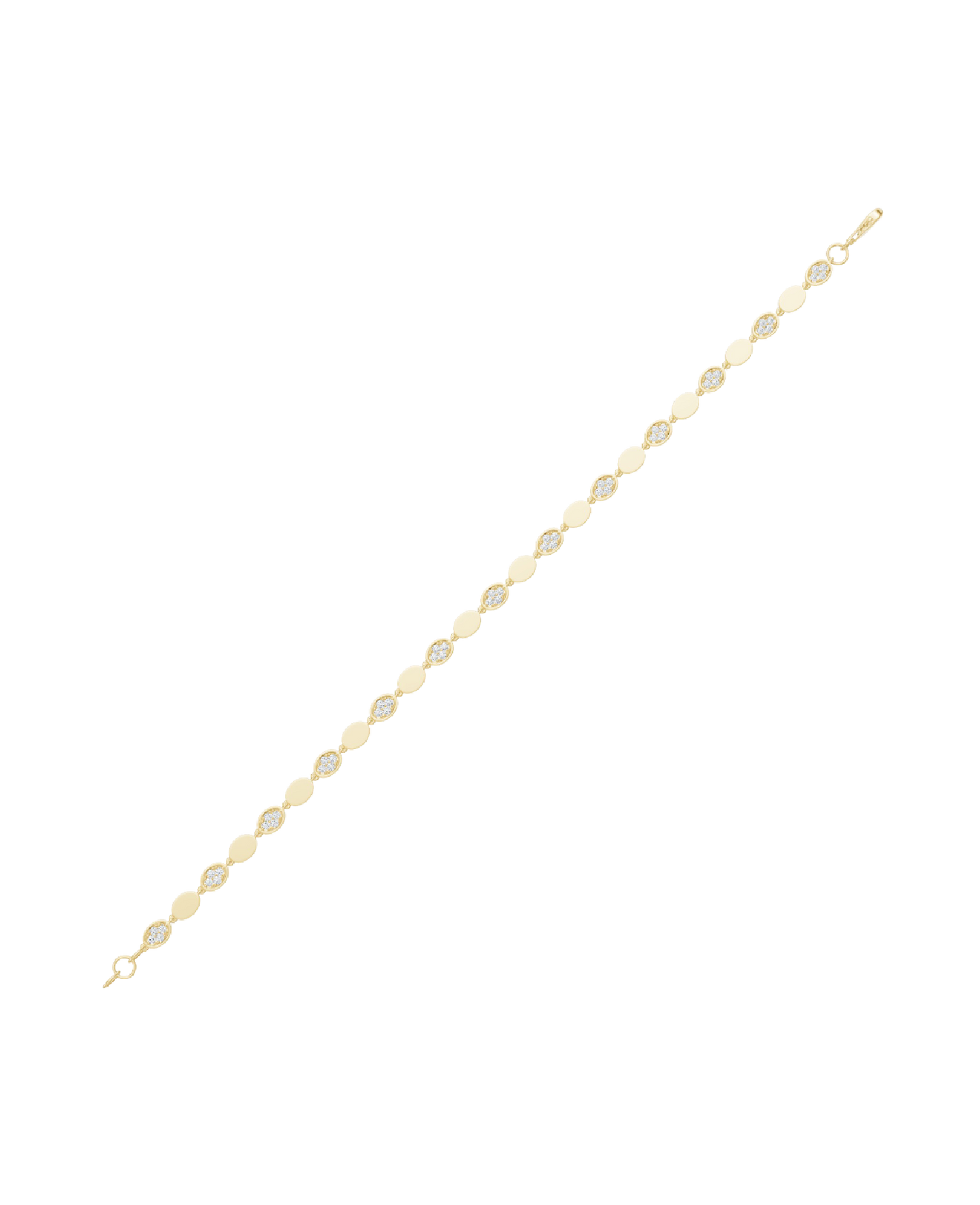 Yellow Gold-Infinity Line Textured Gold Bracelet- Lab-Grown Diamond Bracelet_view=TOP