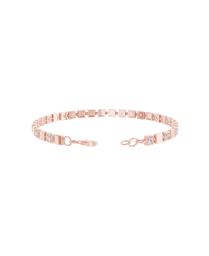 Pink Gold-Celestial Link Double Strand Bracelet- Lab-Grown Diamond Bracelet_view=OPEN