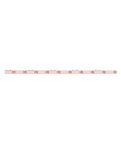 Pink Gold-Celestial Link Double Strand Bracelet- Lab-Grown Diamond Bracelet_view=SIDE