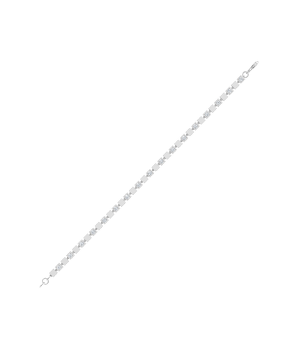 White Gold-Celestial Link Double Strand Bracelet- Lab-Grown Diamond Bracelet_view=TOP