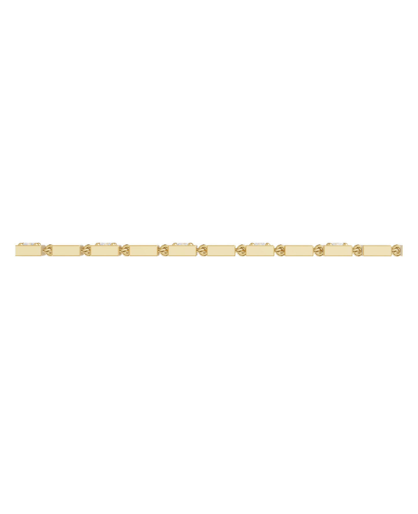 Yellow Gold-Celestial Link Double Strand Bracelet- Lab-Grown Diamond Bracelet_view=SIDE