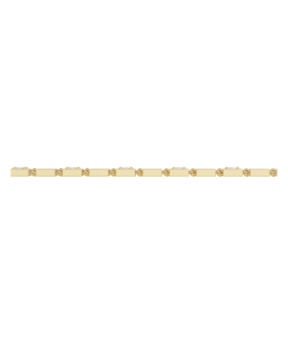 Yellow Gold-Celestial Link Double Strand Bracelet- Lab-Grown Diamond Bracelet_view=SIDE